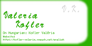 valeria kofler business card